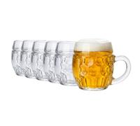 Stölzle Lausitz Oberglas Tübinger Lot de 6 chopes à bière 300 ml avec trait de remplissage/pichet à bière stable avec plaque en verre soda citron vert Passe au lave-vaisselle