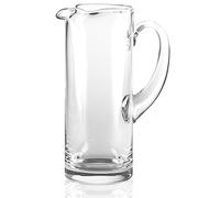 Stölzle Lausitz Pichet à eau en verre soufflé à la bouche/carafe en verre solide de 1,25 l/carafe en verre de qualité supérieure adaptée comme carafe à eau, carafe pour limonade, pichet à jus