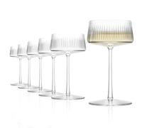 Stölzle Lausitz SOHO Coupes à Champagne Grand Cru 6 pièces 320ml - Verres Élégants pour Champagne & Cocktails - Verres en Cristal de Haute Qualité - Compatibles Lave-Vaisselle & Résistants aux Chocs