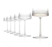 Stölzle Lausitz SOHO Lot de 6 coupes à champagne coupe 276 ml I Coupes à champagne de qualité supérieure idéales pour les boissons pétillantes I Flûtes à champagne spéciales et filigranes I Tasse en