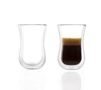 Stölzle Lausitz Tasses à café Coffee 'N More 90 ml I verre thermo lot de 2 I verres à double paroi I verres à thé orientaux en verre borosilicate I passe au lave-vaisselle et au micro-ondes