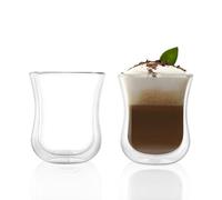 Stölzle Lausitz Tasses à café Coffee'N More 180 ml I verre thermo lot de 2 I verres à double paroi I verres à thé orientaux en verre borosilicate I passe au lave-vaisselle et au micro-ondes
