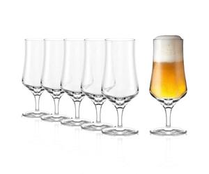 Stölzle Lausitz Verres à Bière 6x 400 ml - Verres Élégants en Cristal Sans Plomb pour Pils et Autres Bières - Bocks Tulipe Raffinés - Lavables au Lave-Vaisselle - Qualité Allemande Durable