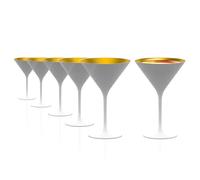 Stölzle Lausitz – Verre calice Olympic – Blanc mat et doré – 24 cl