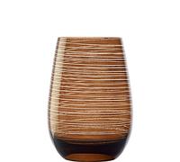 Stölzle Lausitz verres TWISTER 465 ml brun I lot de 6 I lavables au lave-vaisselle I haute résistance aux chocs I service universel de verres à eau & verres à jus & verres à long drink