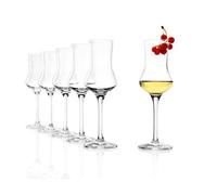 Stölzle Lausitz Verres à grappa I lot de 6 verres à grappa I Verres à shot avec pied I Verres à liqueur I 90 ml I lavable au lave-vaisselle I comme soufflé I excellente qualité