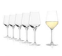 Stölzle_Lausitz Verres à Vin Blanc Revolution Lot de 6, 365 ml - Verres Idéaux pour Grands Vins Blancs & Rouges Moyennement Corsés - Élégant Verre à Vin en Cristal - Lavable au Lave-Vaisselle