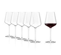 Stölzle Lausitz Verres à Vin Bordeaux Symphony Lot de 6 × 645 ml - Élégants verres à vin rouge pour Bordeaux - Cristal pour arômes optimaux - Compatibles lave-vaisselle & résistants aux chocs