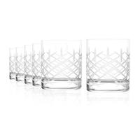 Stölzle Lausitz Verres à Whisky Set 6x 320 ml New York Bar Club - Verres en cristal sans plomb au design élégant - Verres à whisky résistants aux chocs et lavables au lave-vaisselle - Made in Germany