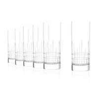 Stölzle_Lausitz Lot de 6 verres Longdrink I New York Bar Manhattan 405 ml I Verre cristal brillant avec finition mate I Résistant aux chocs et au lave-vaisselle