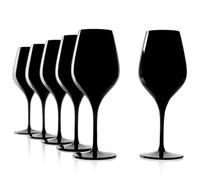 Stölzle_Lausitz Verres Noir Blind Tasting Exquisite Lot de 6, 350 ml - Verres en Cristal Élégants pour la Dégustation de Vins Rouges et Blancs - Résistants au Lave-Vaisselle et aux Chocs