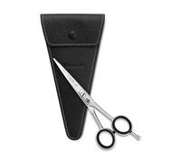 Störtebekker® Ciseaux à barbe Premium - Différentes tailles - Ciseaux en acier inoxydable - Tondeuse à barbe pour homme - Tondeuse nez homme - Idée cadeau - Avec étui en cuir (Long (Etui Noir))