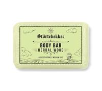 Störtebekker® Premium Body Bar Herbal Wood | Gel douche solide pour homme | Savon douche solide pour homme et femme | Nettoyage naturel, parfum merveilleux | Fabriqué à la main et sans additifs (1 x
