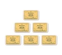 Störtebekker® Premium Body Bar Lot de 6 gels douche solides pour homme et femme au bois de santal, nettoyage naturel, parfum magnifique, fait à la main et sans additifs (6 x 120 g)