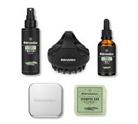 Störtebekker Premium Hair Booster Set - Huile de romarin, eau de romarin et brosse pour cheveux et cuir chevelu - Huile naturelle et spray hydratant - Kit de soin végétalien avec brosse pour cuir
