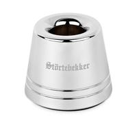 Störtebekker® Premium petit support de rasage en acier inoxydable - adapté aux rasoirs (Störtebekker) - accessoire rasage de haute qualité - sol antidérapant - idée de cadeau pour homme (Argent)