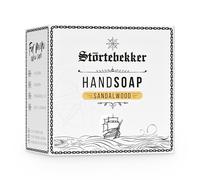 Störtebekker Savon pour les mains de qualité supérieure au bois de santal | Savon solide pour homme avec argousier et romarin | Parfum chaud de bois de santal | Savon de noyau végane et sans huile de
