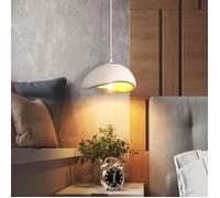 STOEX Moderne Lune Suspension Luminaire 30cm Lustre Simulation Ciment Texture E27 pour Cuisine Salon Chambre Blanc