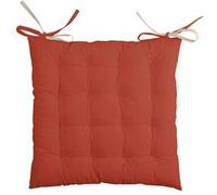 STOF Coussin de chaise bicolore réversible en coton terracotta et lin TERRACOTTA G