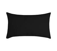Stof - Coussin - Taille 30x50 cm - 100% Polyester - Couleur Noir - Modèle Nelson - Épaisseur Idéale - Confortable et Élégant - Agréable au Toucher