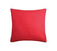 Stof - Coussin - Taille 40x40 cm - 100% Coton - Couleur Rouge - Modèle Duo - Épaisseur Idéale - Confortable et Élégant - Agréable au Toucher