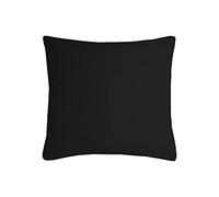 Stof - Coussin - Taille 40x40 cm - 100% Polyester - Couleur Noir - Modèle Nelson - Épaisseur Idéale - Confortable et Élégant - Agréable au Toucher