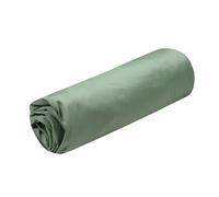 STOF - Drap Housse - Taille 140x200 cm Grand Bonnet 30 cm - Qualité Percale de Coton - 100% Coton certifié Oeko-Tex - Couleur Vert - Modèle Elysée - Linge de lit pour Maison - Doux et Confortable