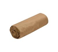STOF - Drap Housse -Taille 160x200 cm Grand Bonnet 30 cm -100% Coton certifié Oeko-Tex - Couleur Curry -Modèle Eden - Linge de Lit pour Maison - Doux et Confortable pour Nid Douillet