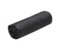 STOF - Drap Housse - Taille 160x200 cm Grand Bonnet 30 cm - Qualité Percale de Coton - 100% Coton certifié Oeko-Tex - Couleur Anthracite - Modèle Elysée - Linge de lit pour Maison - Doux Confortable