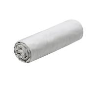 STOF - Drap Housse - Taille 160x200 cm Grand Bonnet 30 cm - Qualité Percale de Coton - 100% Coton certifié Oeko-Tex - Couleur Lin - Modèle Elysée - Linge de lit pour Maison - Doux et Confortable