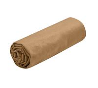 STOF - Drap Housse -Taille 180x200 cm Grand Bonnet 30 cm -100% Coton certifié Oeko-Tex - Couleur Curry -Modèle Eden - Linge de Lit pour Maison - Doux et Confortable pour Nid Douillet