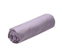 STOF - Drap Housse - Taille 180x200 cm Grand Bonnet 30 cm - Qualité Percale de Coton - 100% Coton certifié Oeko-Tex - Couleur Parme - Modèle Elysée - Linge de lit pour Maison - Doux et Confortable