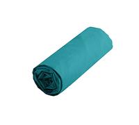 STOF - Drap Housse - Taille 90x190 cm - 100% Coton - Couleur Bleu - Modèle Alicia - Doux et Confortable pour Nid Douillet - Certifié Oeko-TEX