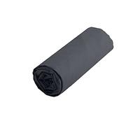 Drap housse gris uni en coton - 90 x 190 cm