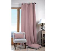 Stof Un panneau de Rideau tamisant à oeillets - 100% Coton - Rose Poudre - 135 x 240 cm POUDRE