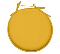 STOF Galette de chaise Jaune ronde en polyester - 40 x 40 cm