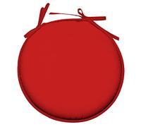 Stof - Galette de Chaise - Taille ø : 40 cm - 100% Polyester - Couleur Rouge - Modèle Nelson - Qualité Exceptionnelle - Confortable et Élégant - Facile d'entretien