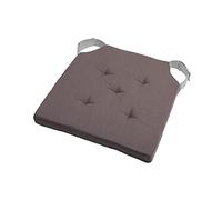 Eminza – Galette de chaise Duo – 38x38 cm 100% coton – Gris (intérieur)