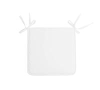 Stof - Galette de Chaise - Taille 38x38 cm - 100% Polyester - Couleur Blanc - Modèle Nelson - Qualité Exceptionnelle - Confortable et Élégant - Facile d'entretien