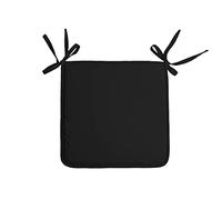 Stof - Galette de Chaise - Taille 38x38 cm - 100% Polyester - Couleur Noir - Modèle Nelson - Qualité Exceptionnelle - Confortable et Élégant - Facile d'entretien