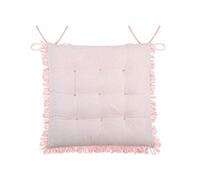 Stof - Galette de Chaise - Taille 40x40 cm - 100% Coton - Couleur Rose - Modèle Prague - Qualité Exceptionnelle - Confortable et Élégant - Facile d'entretien