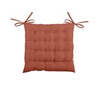 Stof - Galette de Chaise - Taille 40x40 cm - 100% Polyester - Couleur Terracotta - Modèle Bea - Qualité Exceptionnelle - Confortable et Élégant - Facile d'entretien