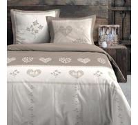 Lovely Casa Housse de couette + 2 taies MODANE Naturel 240 x 220 cm