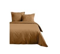 STOF - Housse de Couette - 200x200 cm - 100% Coton certifié Oeko-Tex - Couleur Curry -Modèle Eden - Linge de Lit pour Maison - Doux et Confortable - Idéal lit Double Standard - 2 Personnes