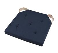 Stof Lot de 4 galettes de chaise Duo velcro 38x38 Marine Lin