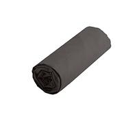 - Drap housse Taupe uni en coton - 140 x 190 cm