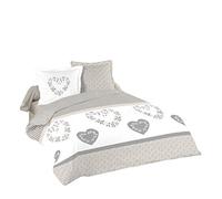 Stof Lovely CASA Housse de Couette, Coton, Gris, 240 x 220 cm