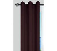 Stof Lovely CASA R64689010 Nelson Rideau Œillets Polyester Chocolat 240 x 135 cm