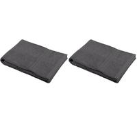 Stof Lovely CASA - Serviette de Bain - Taille 30x50 cm - 100% Coton Bio - Couleur Anthracite - Modèle Lagune - Linge de Bain - Lavage à 40 - Qualité Exceptionnelle (Lot de 2)