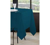 Stof - Nappe - Taille 145x200 cm - 100% Polyester - Couleur Canard - Modèle Nelson - Rectangulaire - Linge de Table - Lavable 30° - Qualité Exceptionnelle